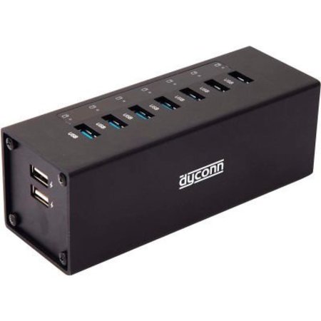 AOK GROUP INC Dyconn HUBC7B 9-Port USB 3.0 Power Hub with Charging Port HUBC7B